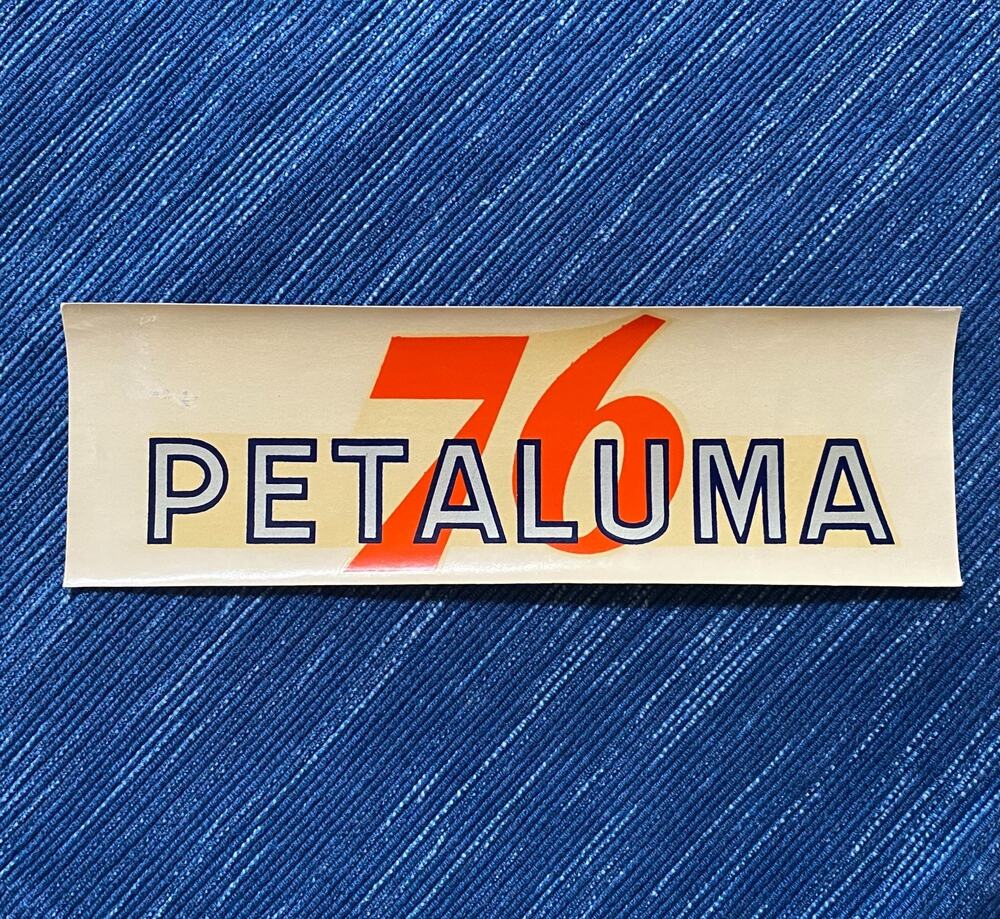 Vintage Union 76 Oil Petaluma California Water Decal Gas Station Travel Souvenir